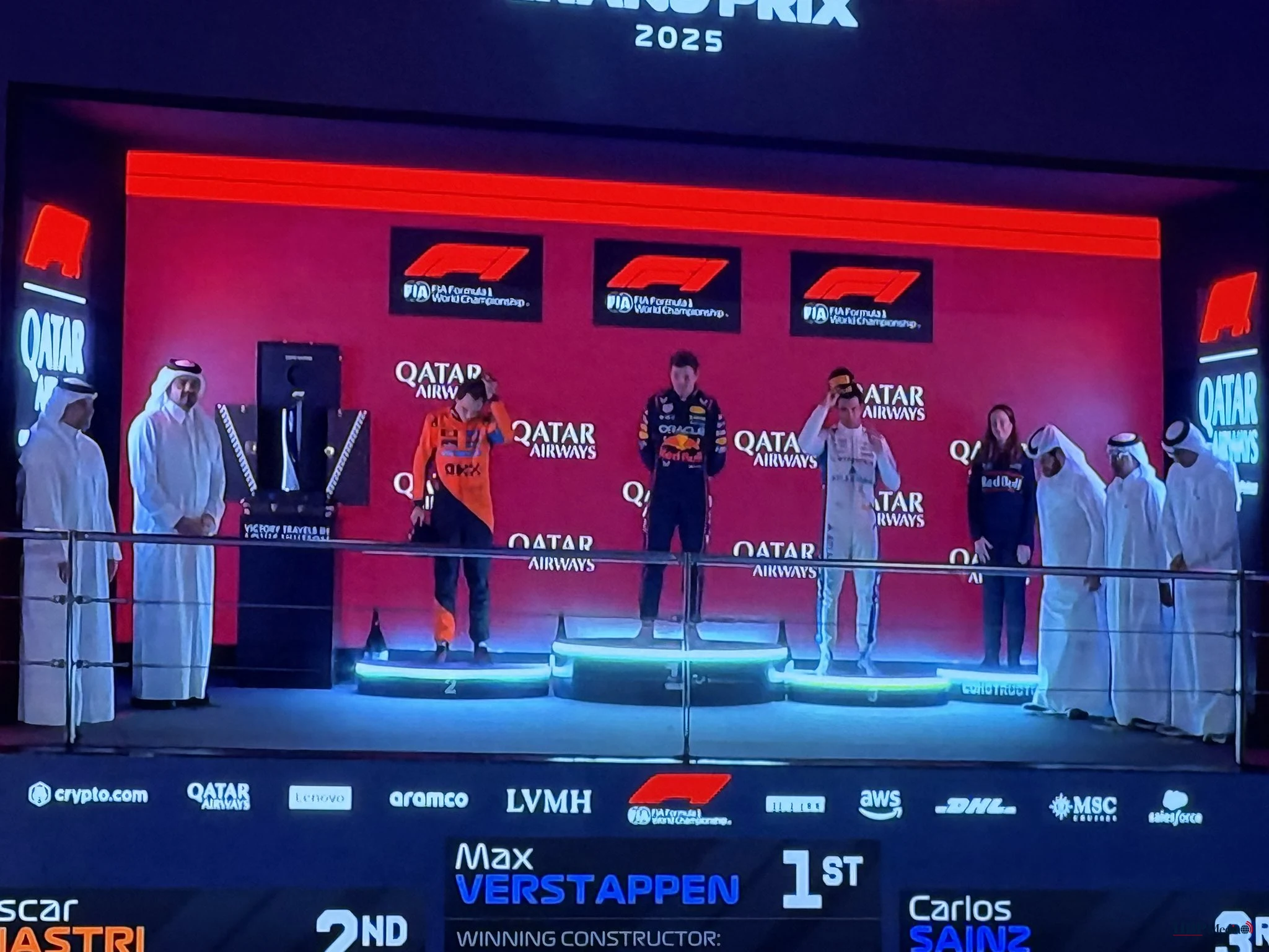 Formule 1-auto’s tijdens GP Qatar 2025