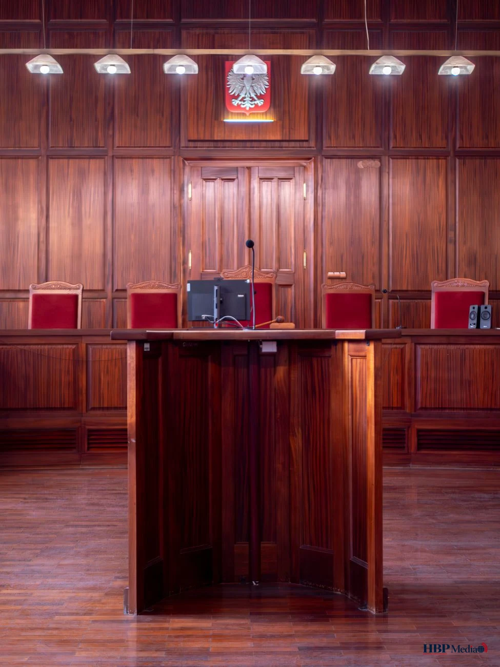 elegant polish courtroom interior design in wroclaw