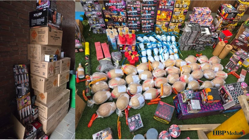 Politie treft grote hoeveelheid illegaal vuurwerk aan in carport van woning in Oss