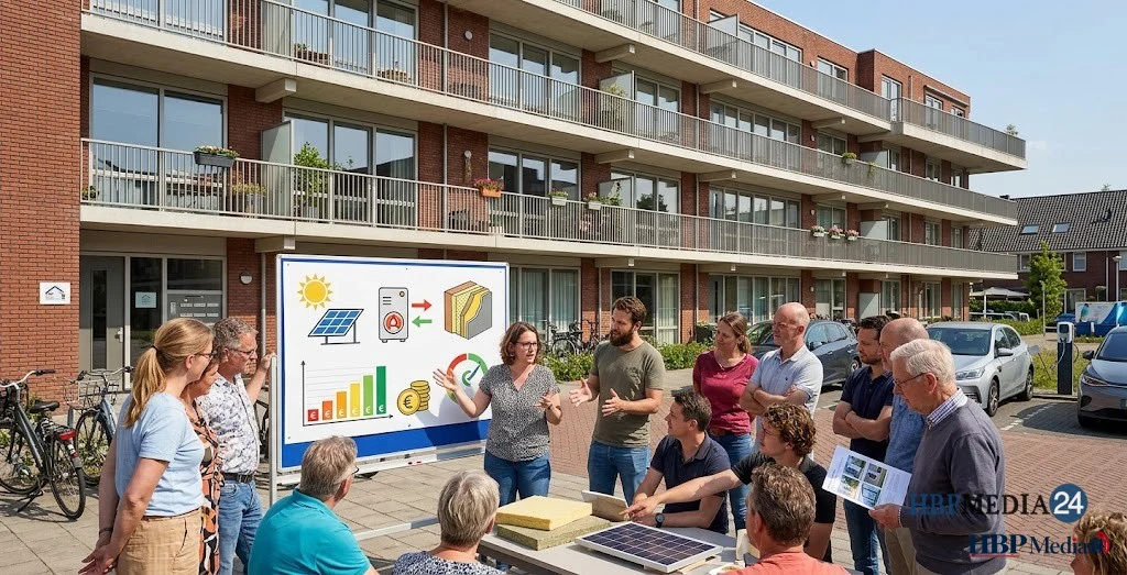 Appartementengebouw van een Vereniging van Eigenaars waar verduurzaming onderwerp van discussie is.