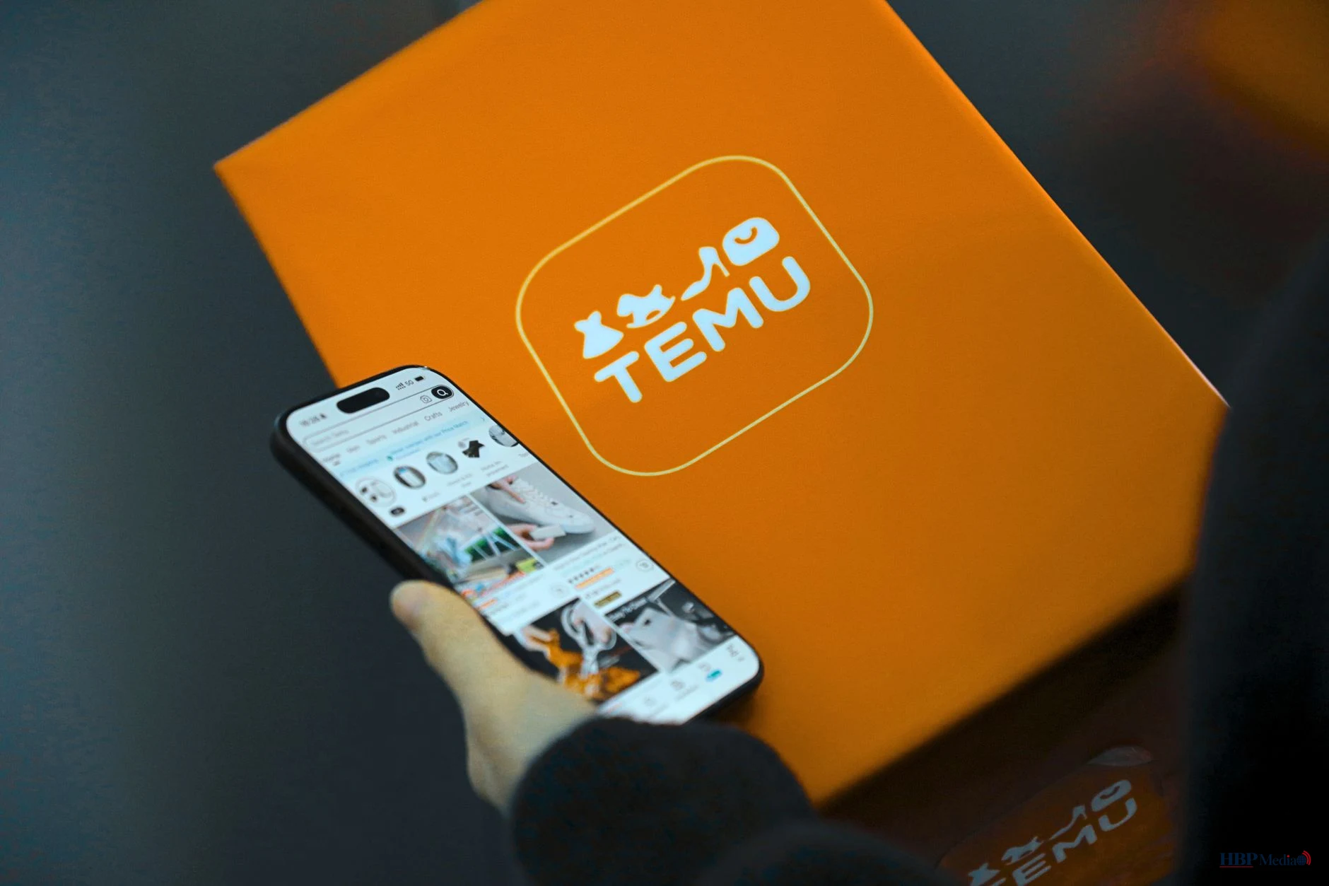 shopping with temu app and package unboxing