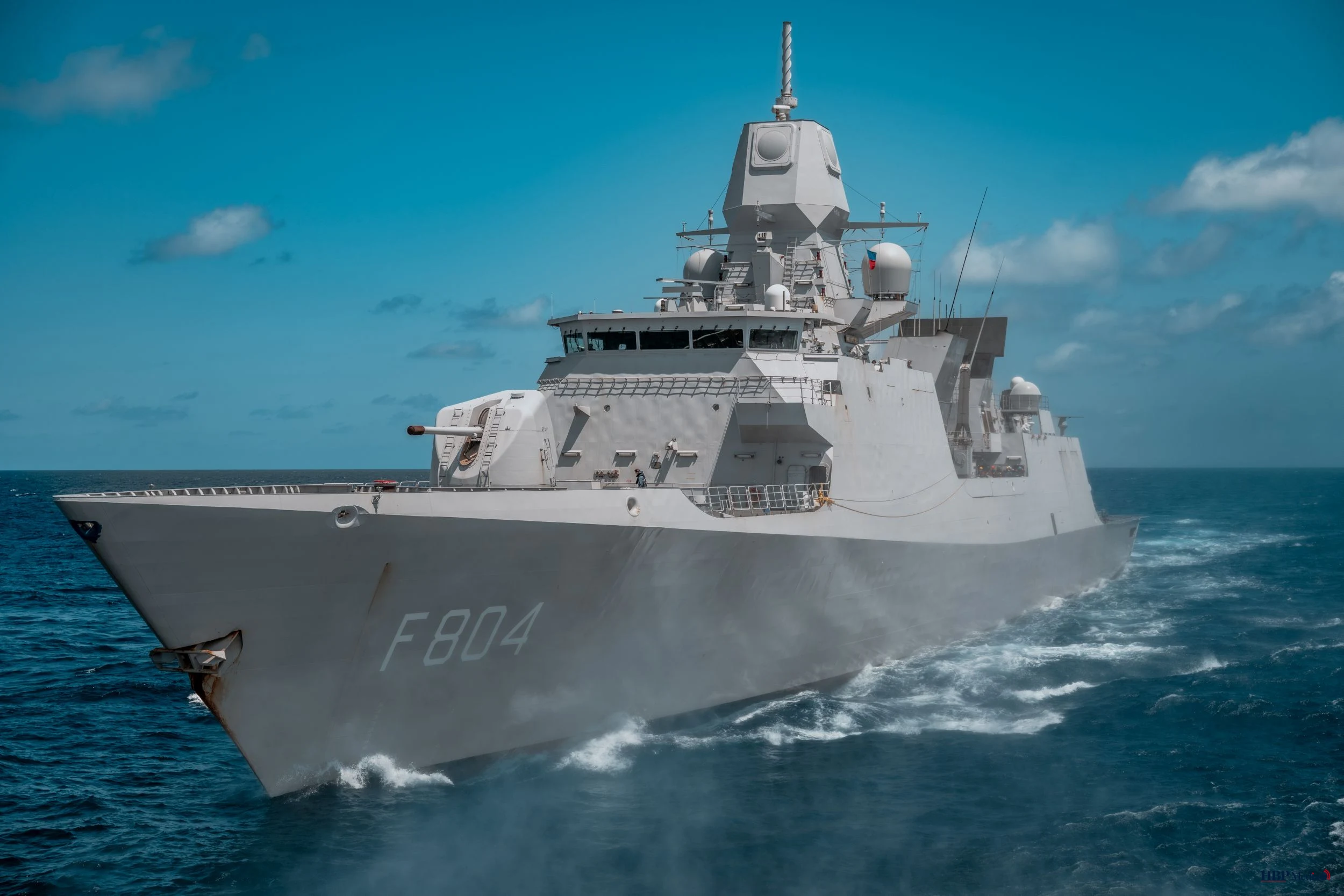 Fregat Zr. Ms. De Ruyter vaart tijdens missie in Indo-Pacific
