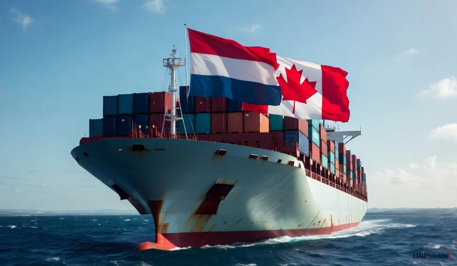 Nederlandse en Canadese vlag bij overleg over handel en grondstoffen