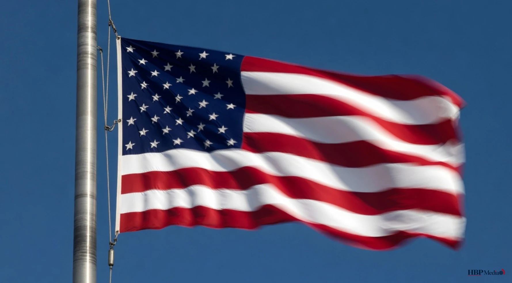 Kaart van Venezuela met Amerikaanse vlag na uitspraken van Trump over een mogelijke 51e staat.