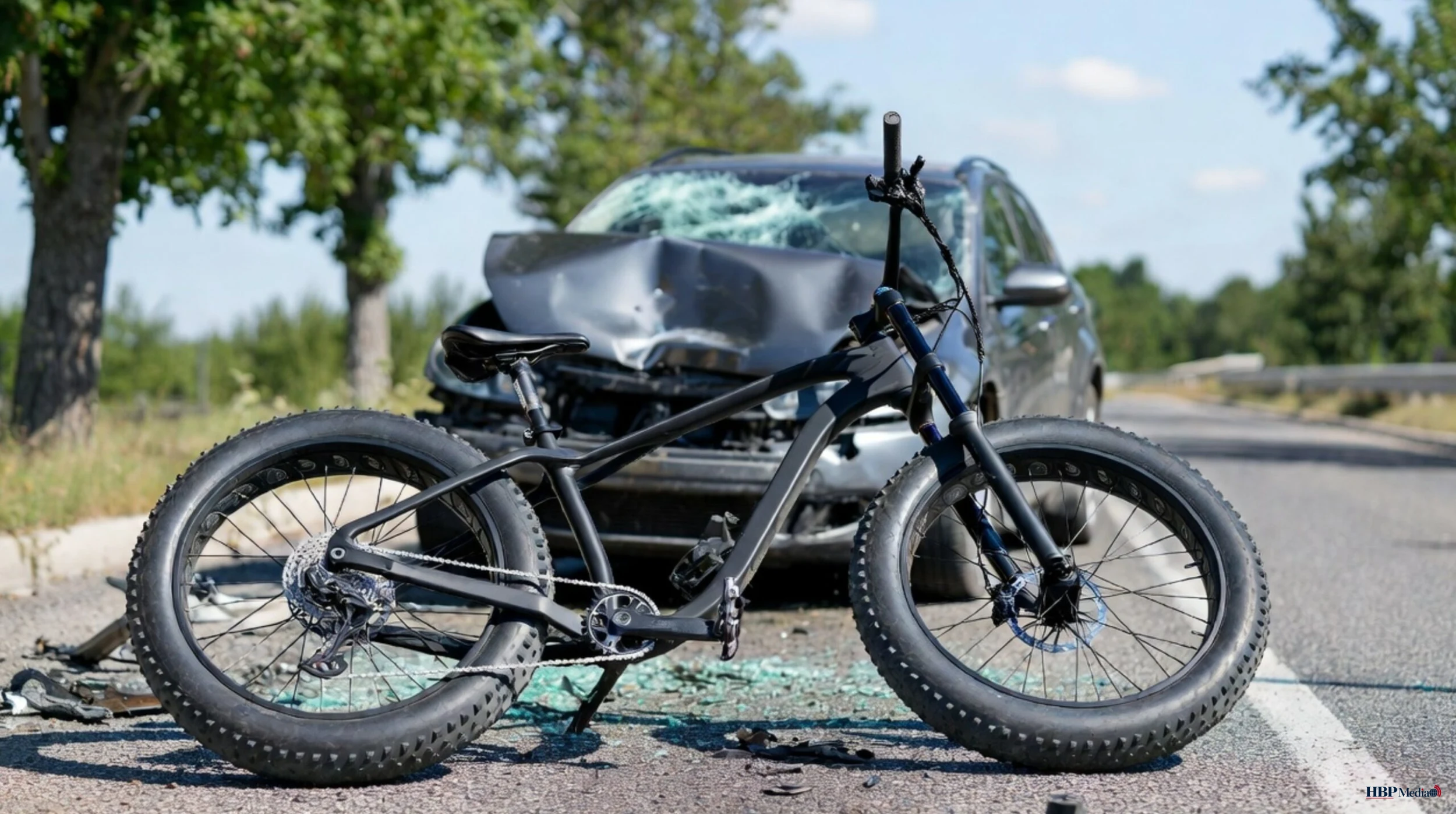 Twaalfjarige op fatbike naast scooter in woonstraat na verkeersbotsing