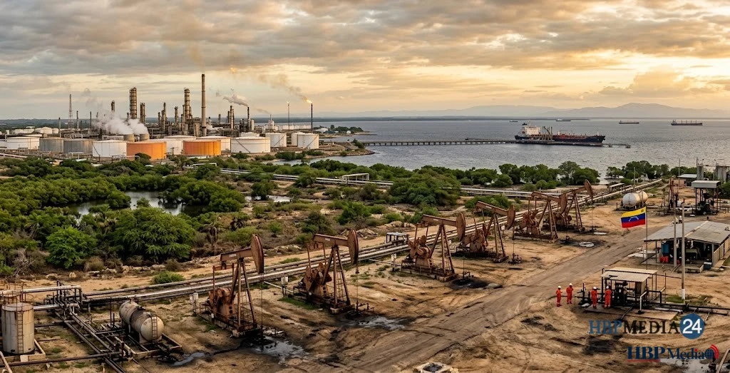 Olie-industrie en oliepomp in Venezuela