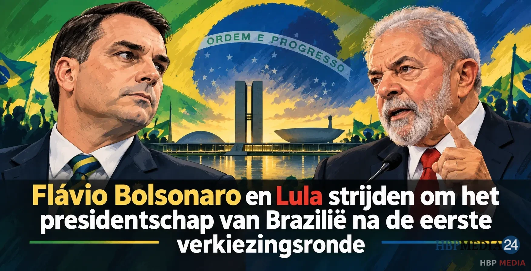 Flávio Bolsonaro en Lula strijden om het presidentschap van Brazilië na de eerste verkiezingsronde