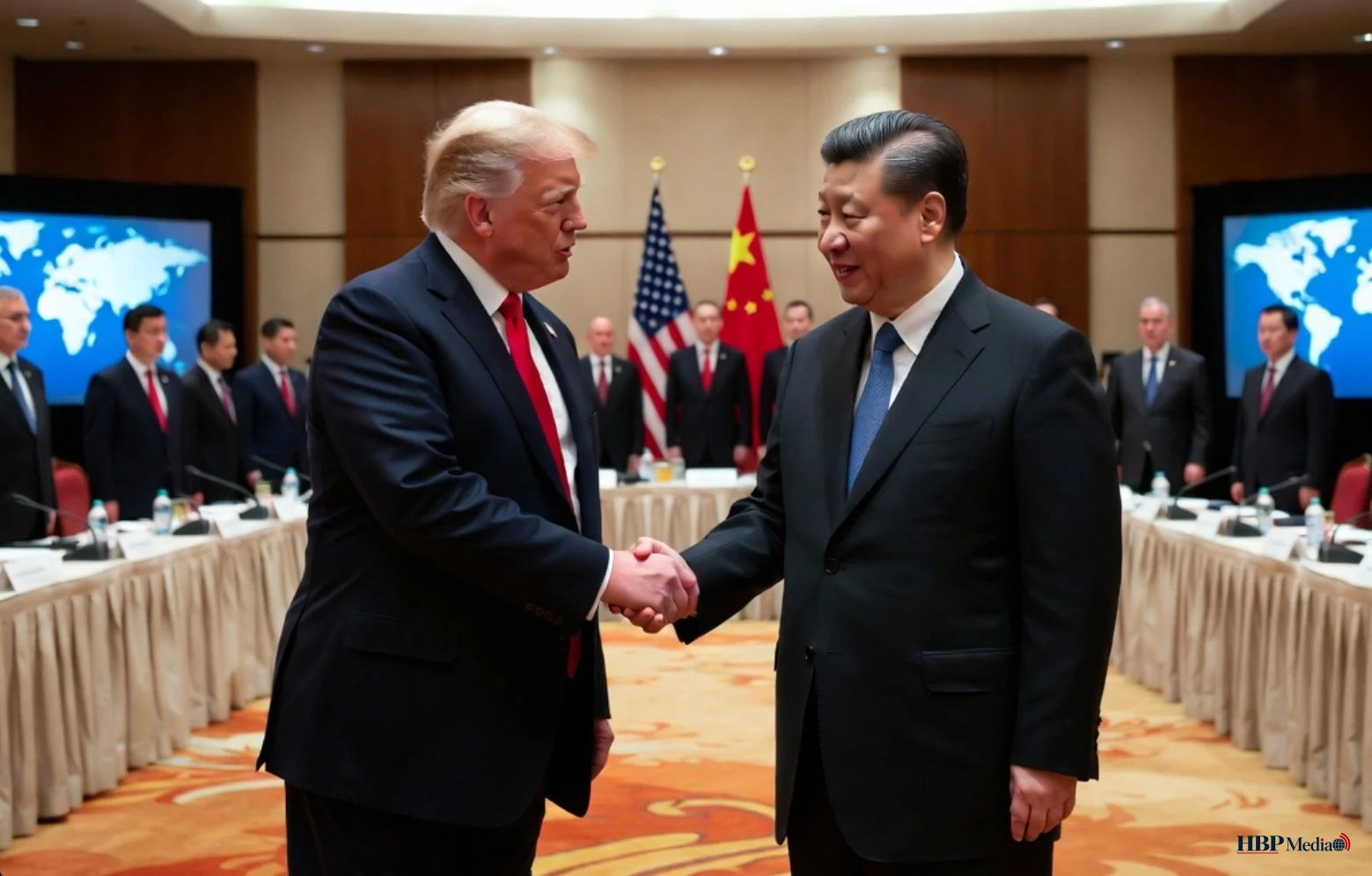 Donald Trump en Xi Jinping ontmoeten elkaar tijdens een internationale top over handel en geopolitiek
