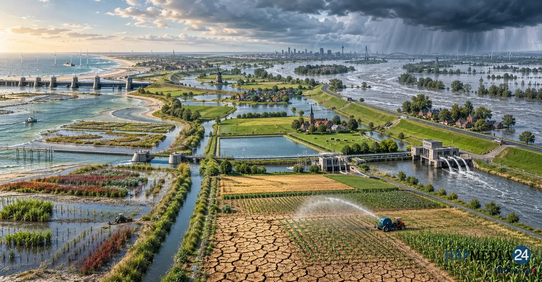 Nederlandse delta moet worden aangepast aan droogte, wateroverlast en verzilting
