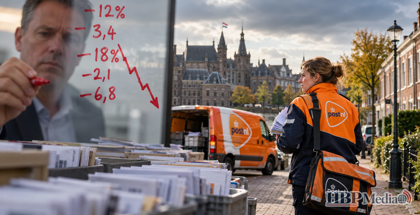 PostNL staat voor ingrijpende veranderingen door teruglopende postvolumes, stijgende kosten en het uitblijven van politieke besluiten over de postbezorging.