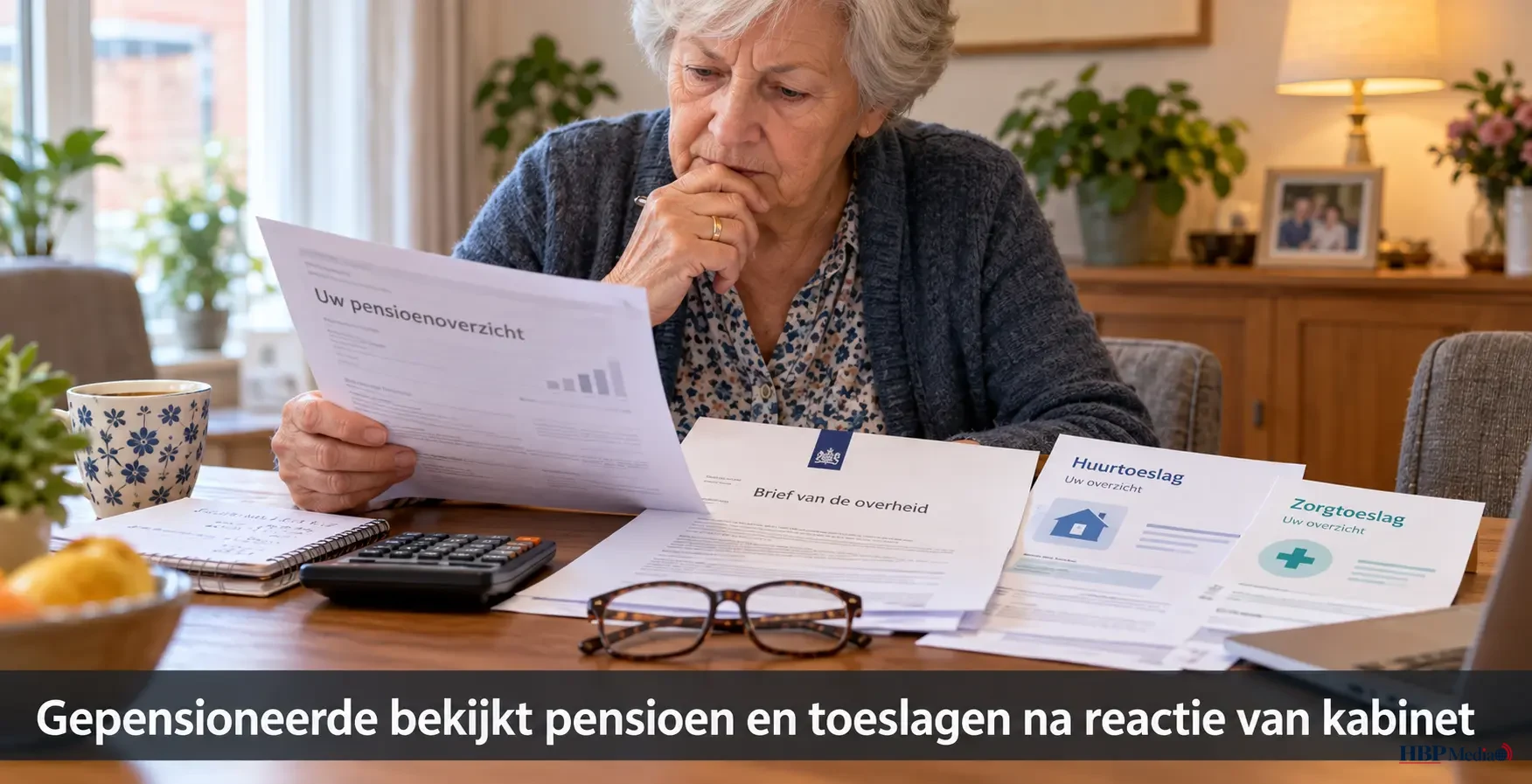 Gepensioneerde bekijkt pensioen en toeslagen na reactie van kabinet