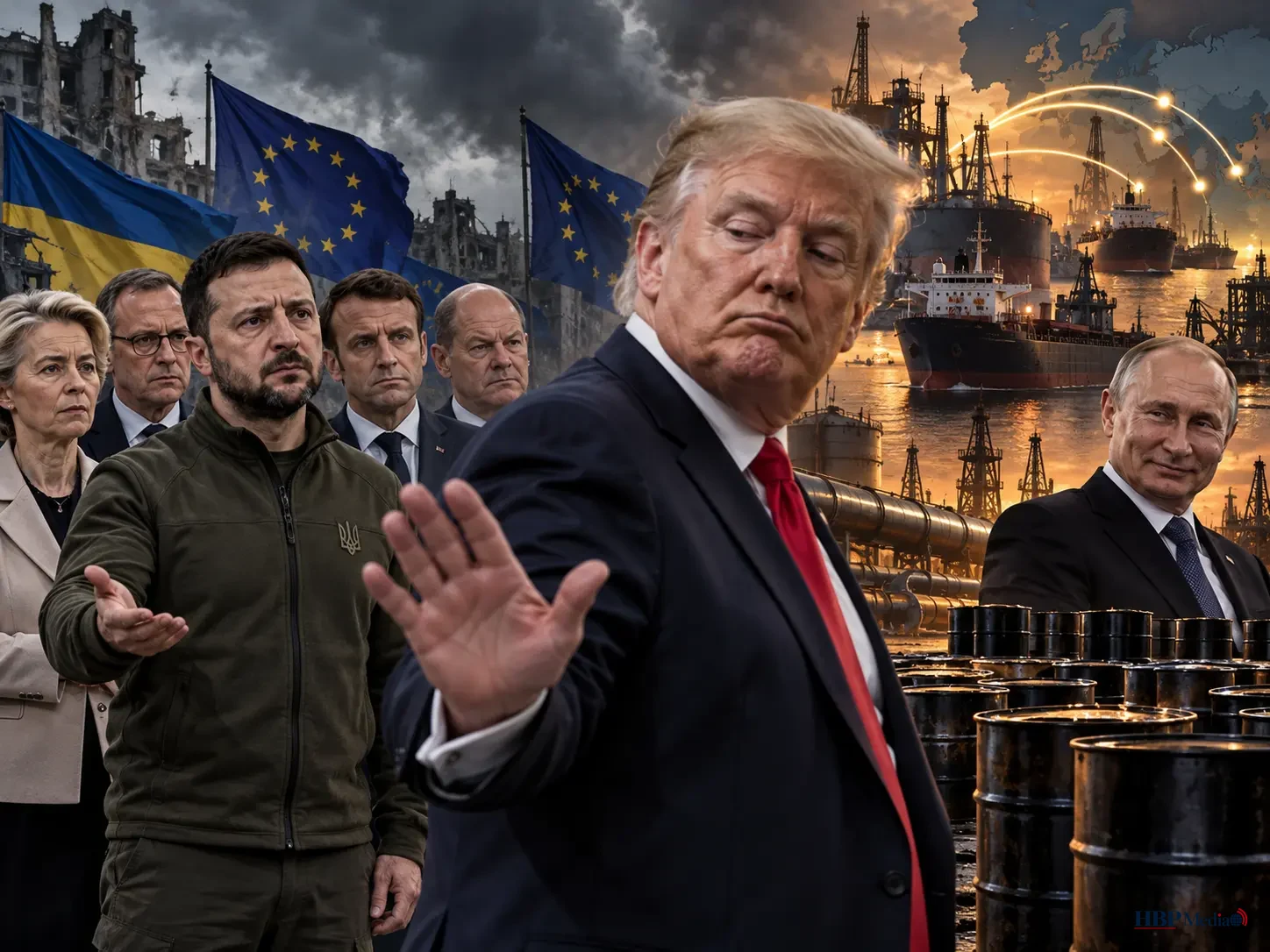 Donald Trump keert zich tegen Zelensky en Europese bondgenoten terwijl Rusland profiteert van versoepelde Amerikaanse sancties.