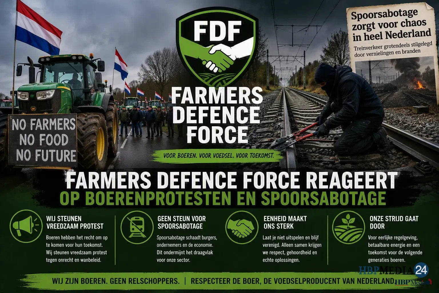 Farmers Defence Force reageert op boerenprotesten en spoorsabotage