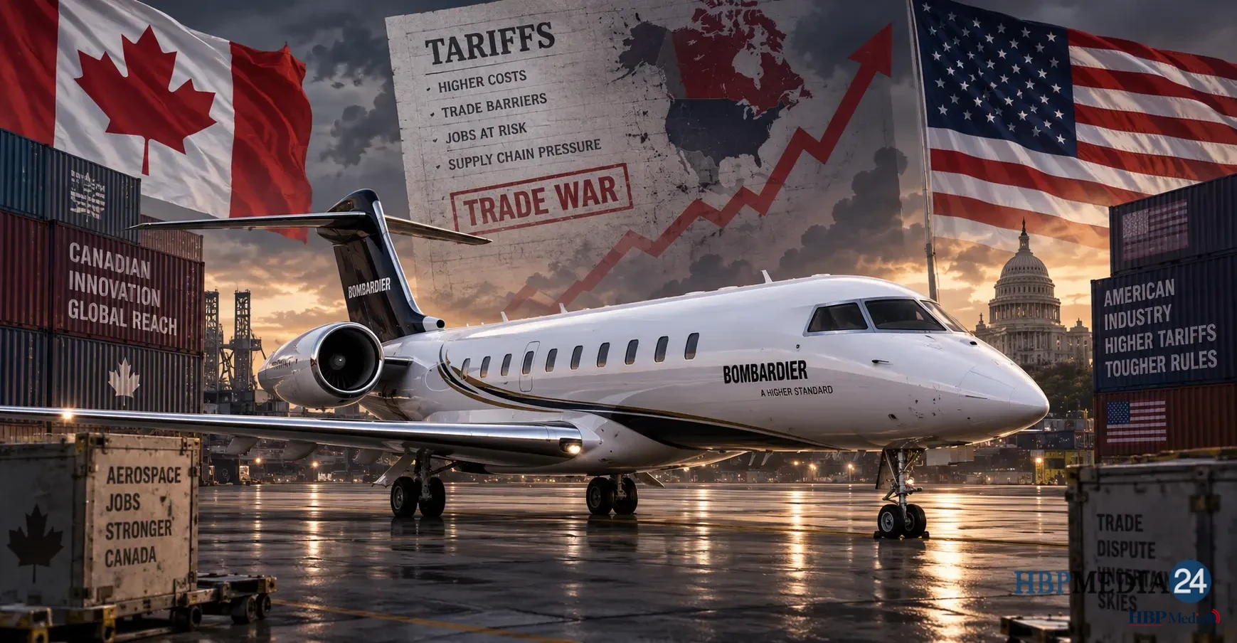 Bombardier-zakenvliegtuig als inzet van handelsoorlog tussen Canada en Verenigde Staten