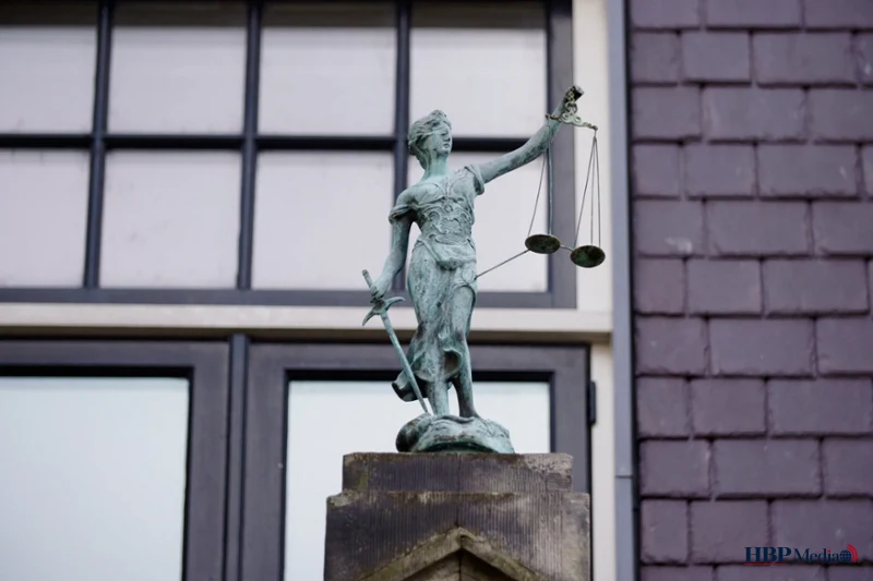 Gebouw van de rechtbank Noord-Holland in Haarlem, waar de zaak over schieten met een gelblaster werd behandeld.