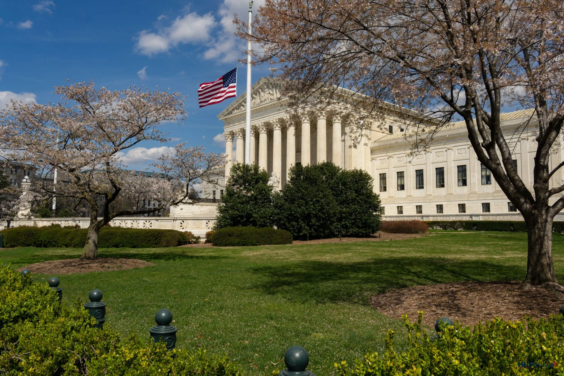 photo of an government building at spring
