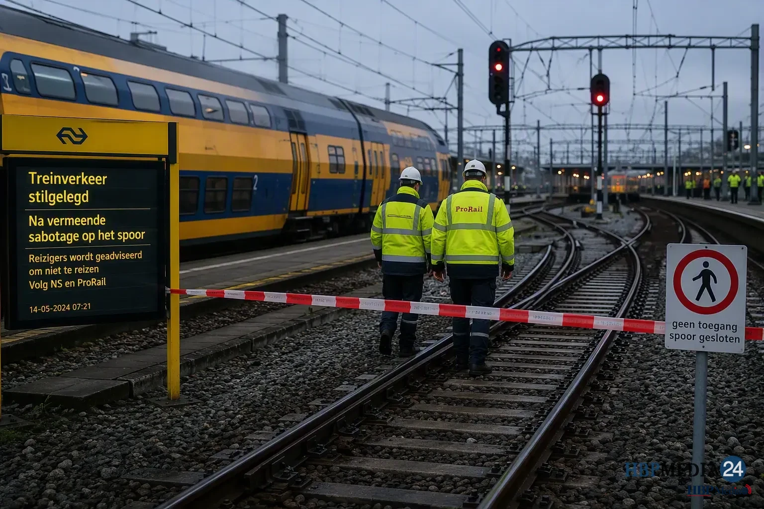 Treinverkeer stilgelegd na vermoede sabotage op het spoor in Nederland