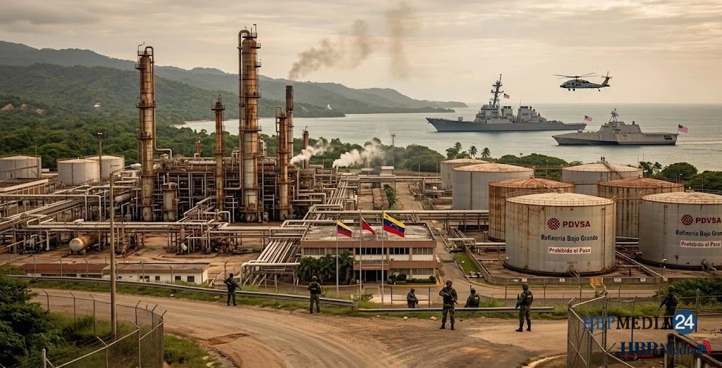 Olie-installatie in Venezuela waar de VS de controle over wil overnemen