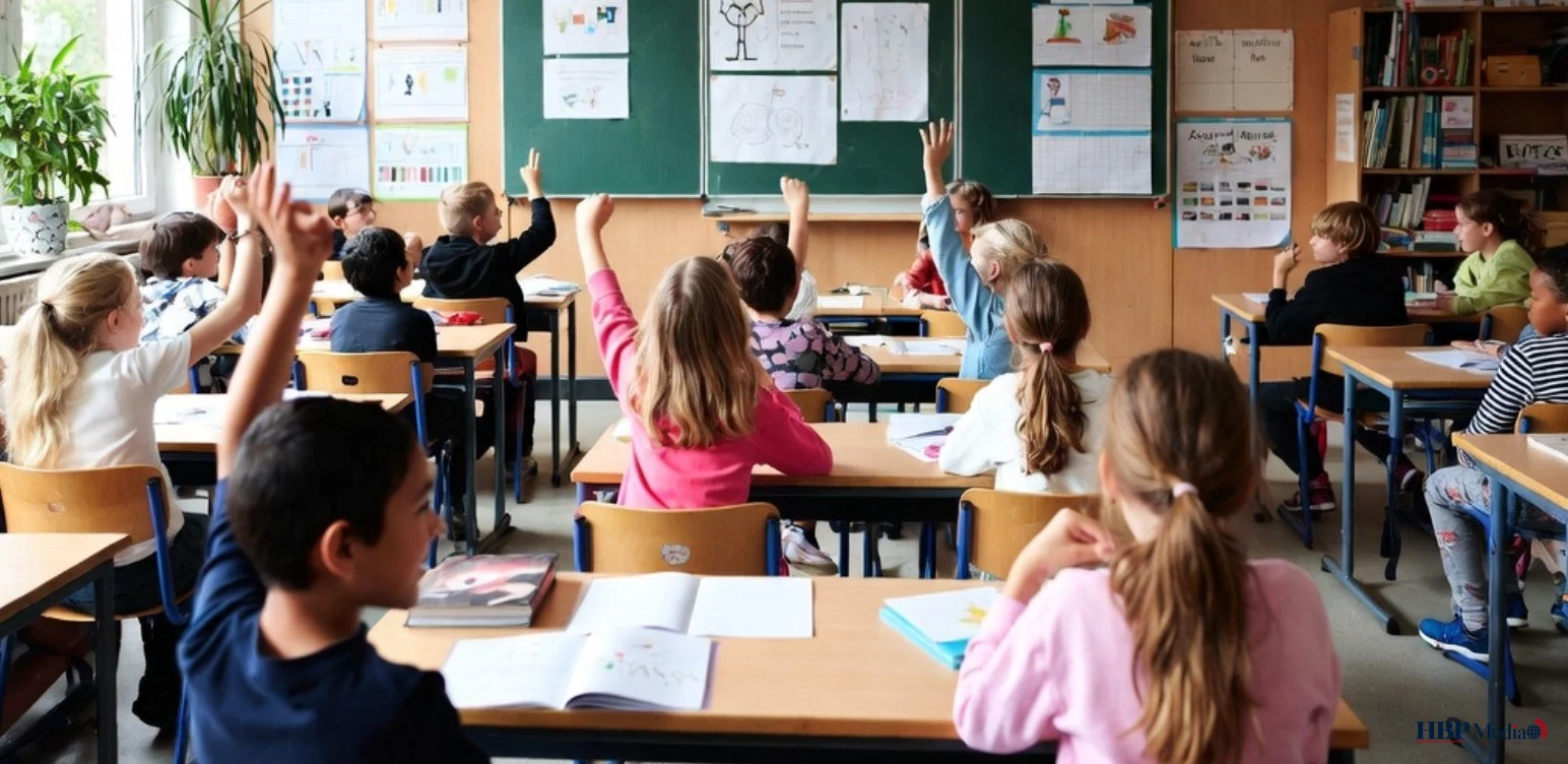 Leerlingen op een basisschool doen mee aan een naschoolse activiteit als onderdeel van het programma School en Omgeving
