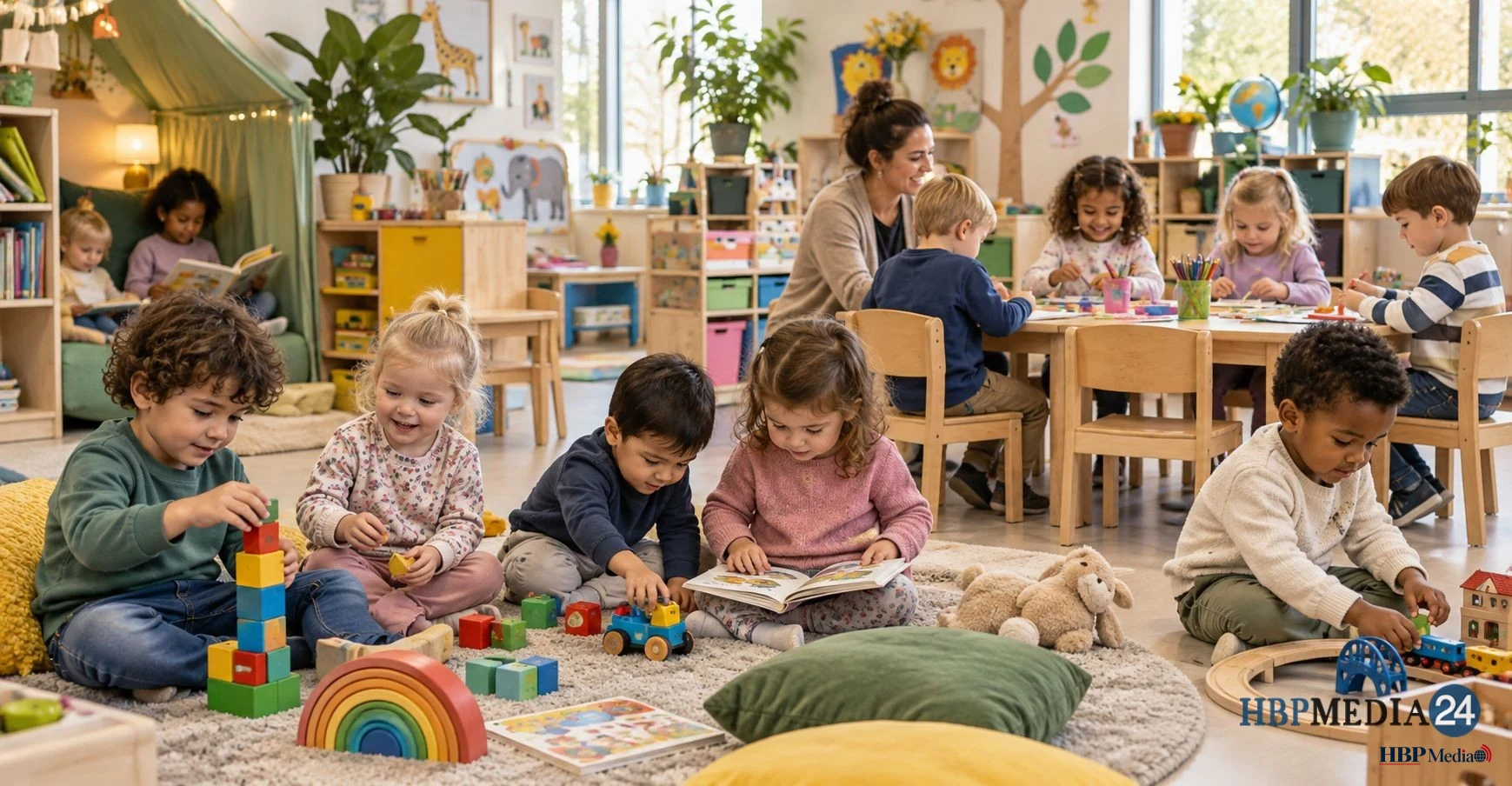 Peuters en kleuters samen in een groep op basisschool en kinderopvang