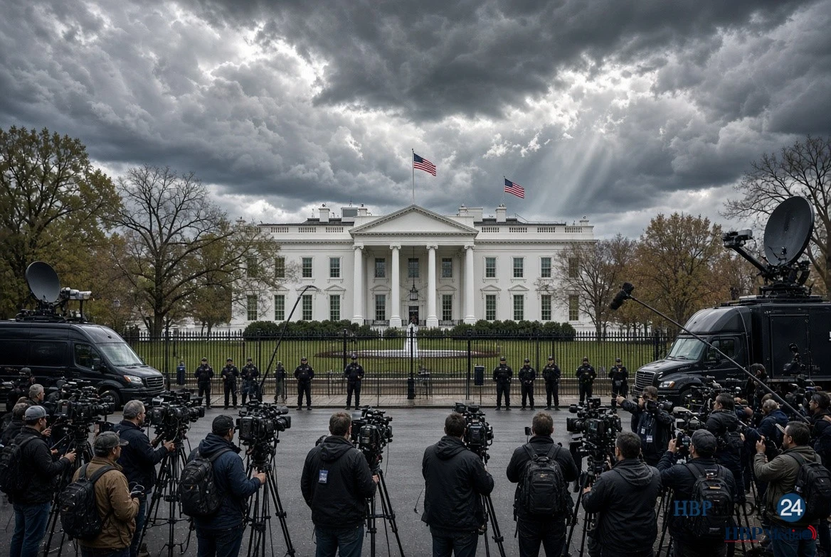 Het Witte Huis in Washington staat centraal in een nieuw conflict tussen de regering-Trump en grote Amerikaanse mediaorganisaties.