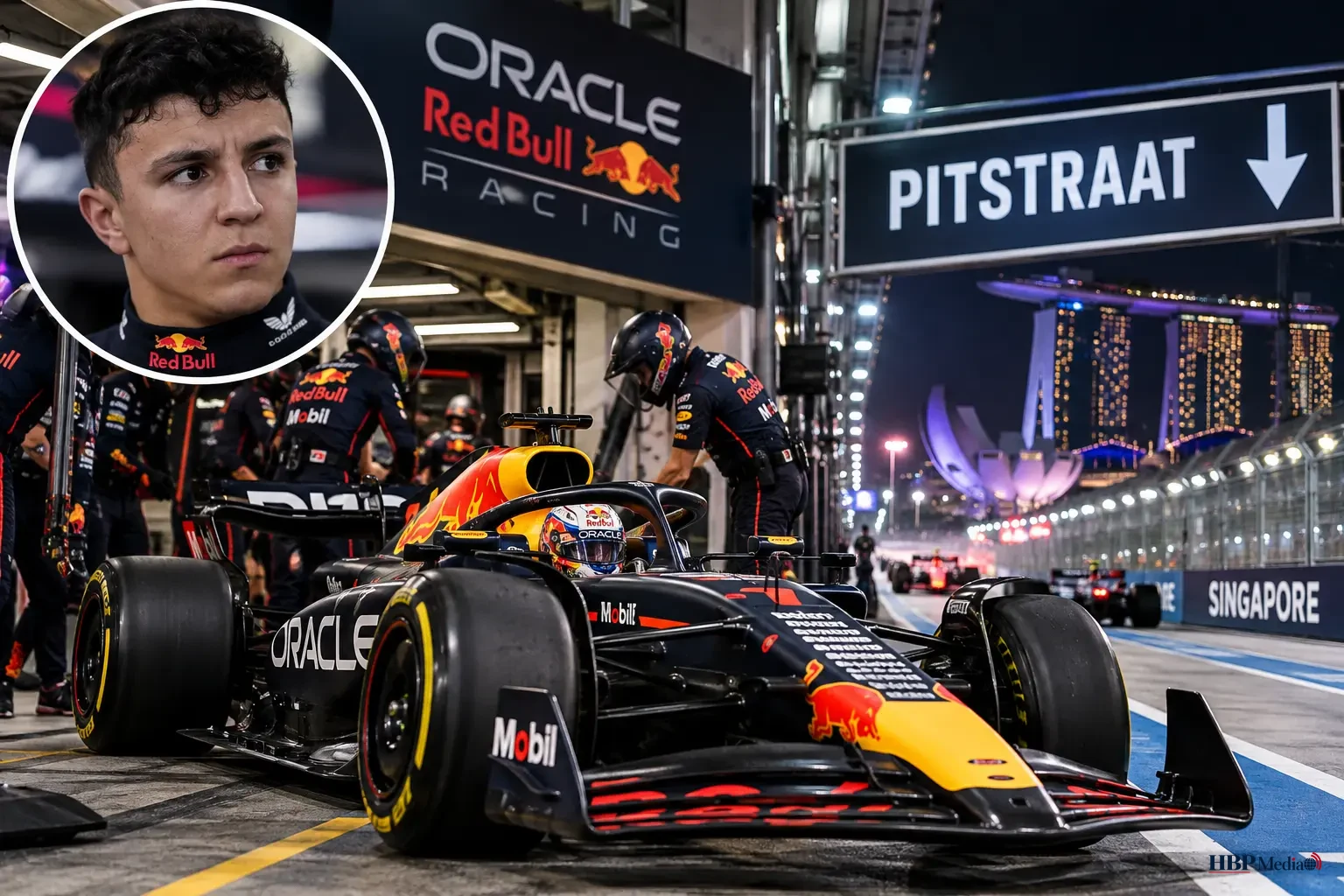 Red Bull-coureur Isack Hadjar moet de Grand Prix van Singapore vanuit de pitstraat beginnen na technische aanpassingen.