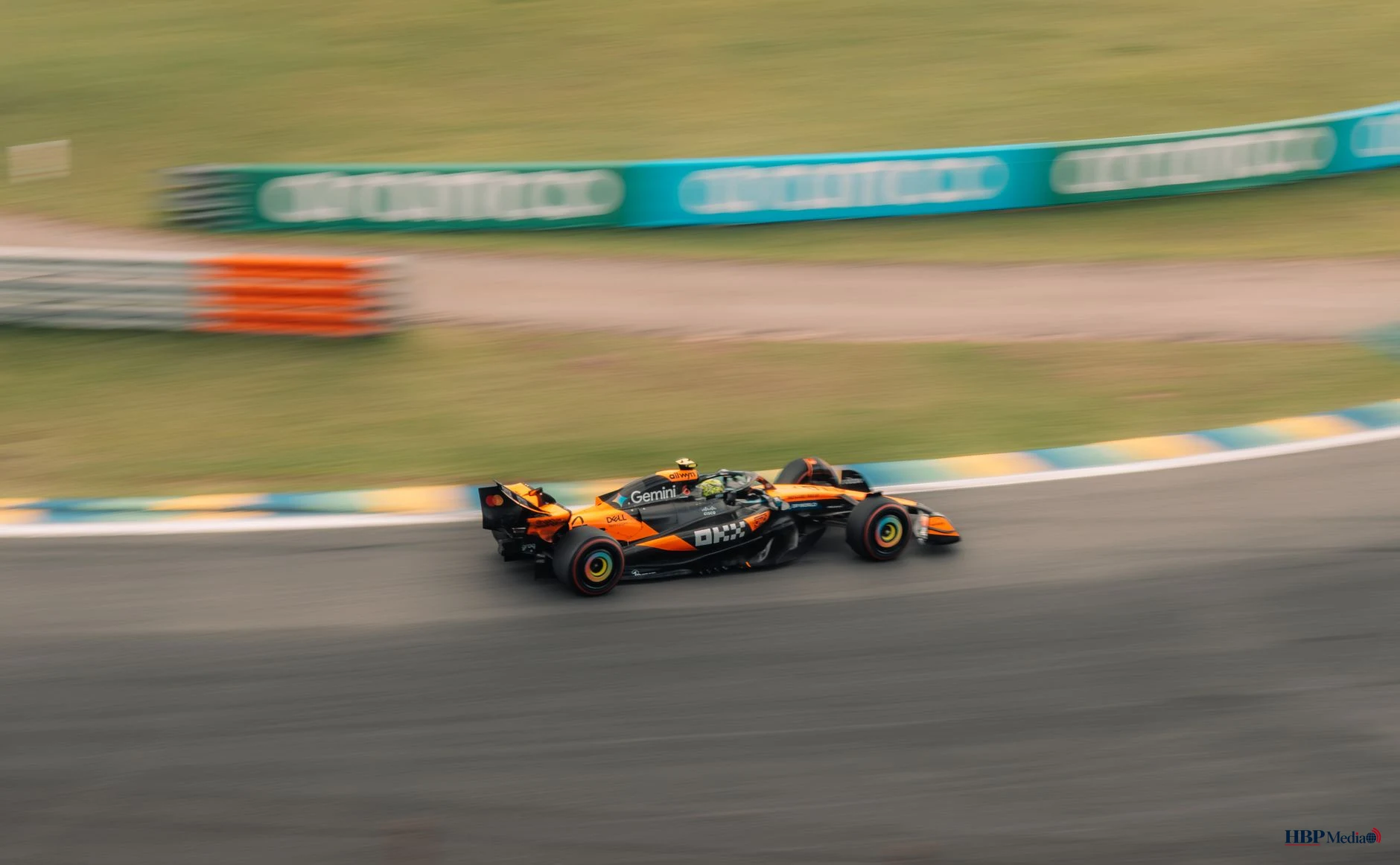 high speed formula one race car in action