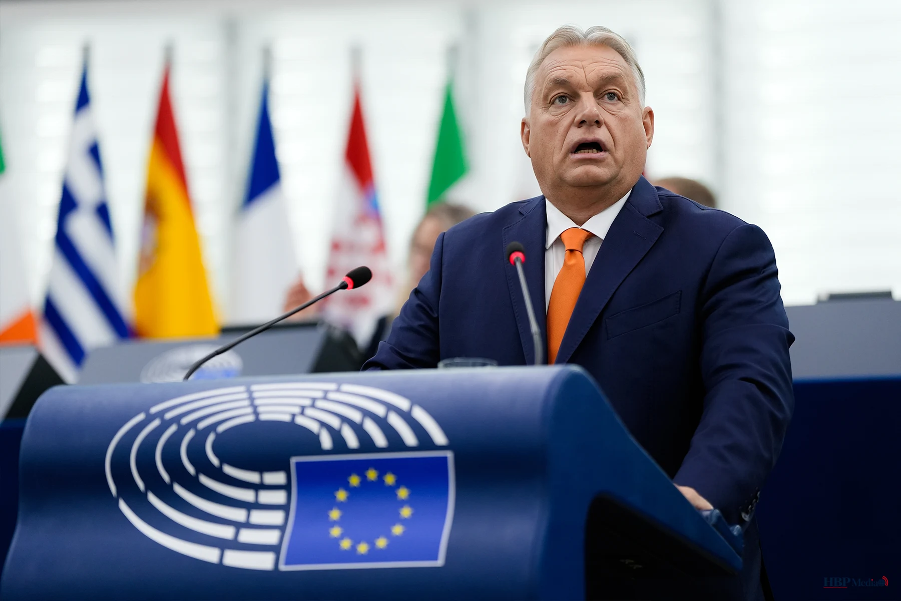 Viktor Orbán en Benjamin Netanyahu tijdens een ontmoeting in Boedapest.