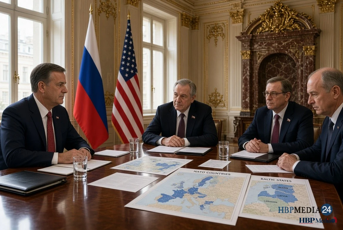 CIA-directeur John Ratcliffe tijdens een bezoek aan Moskou voor overleg met Russische veiligheidsdiensten over spanningen rond NAVO-landen.