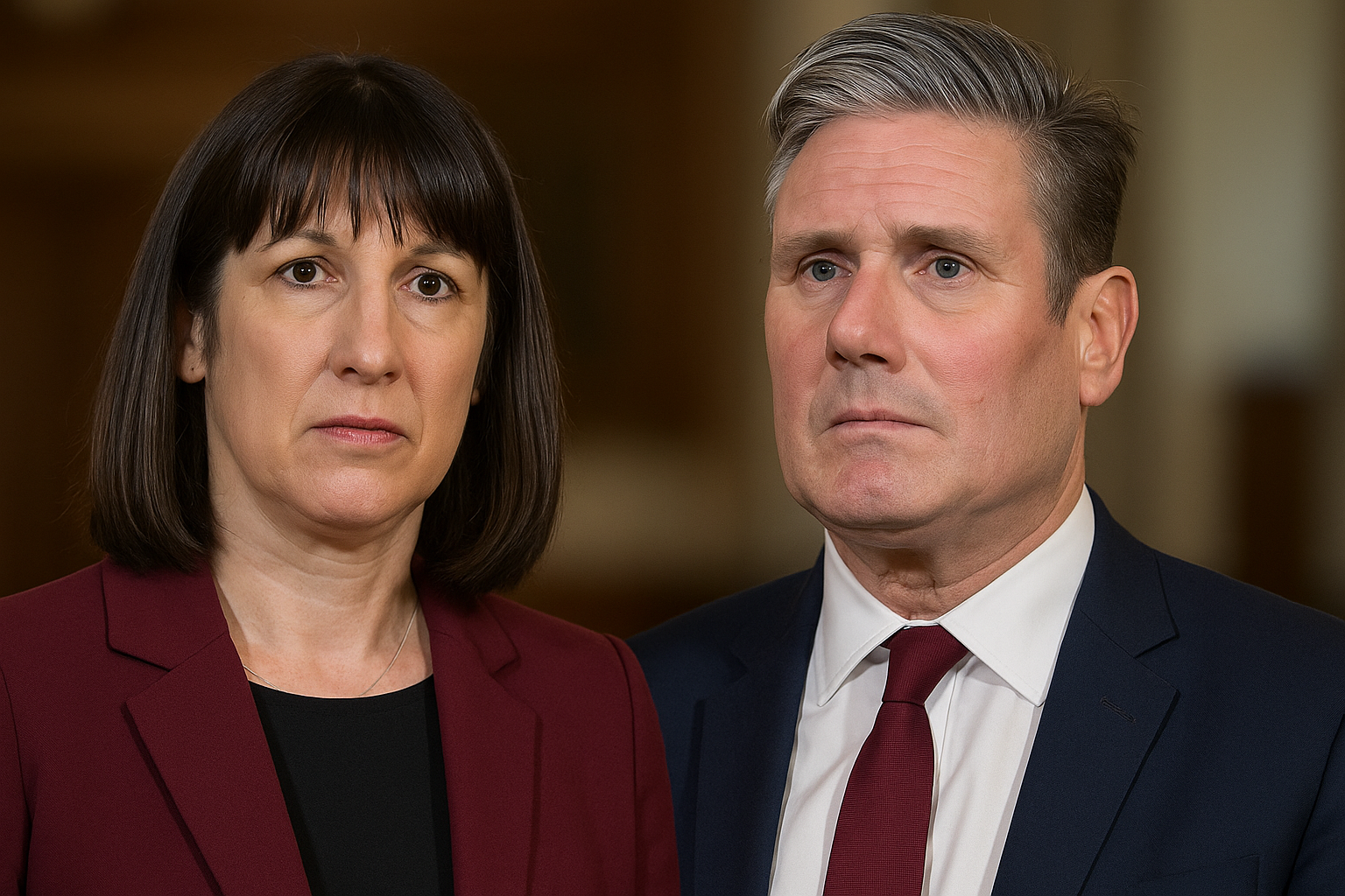 Rachel Reeves en Keir Starmer tijdens diepe politieke en financiële crisis in het VK.