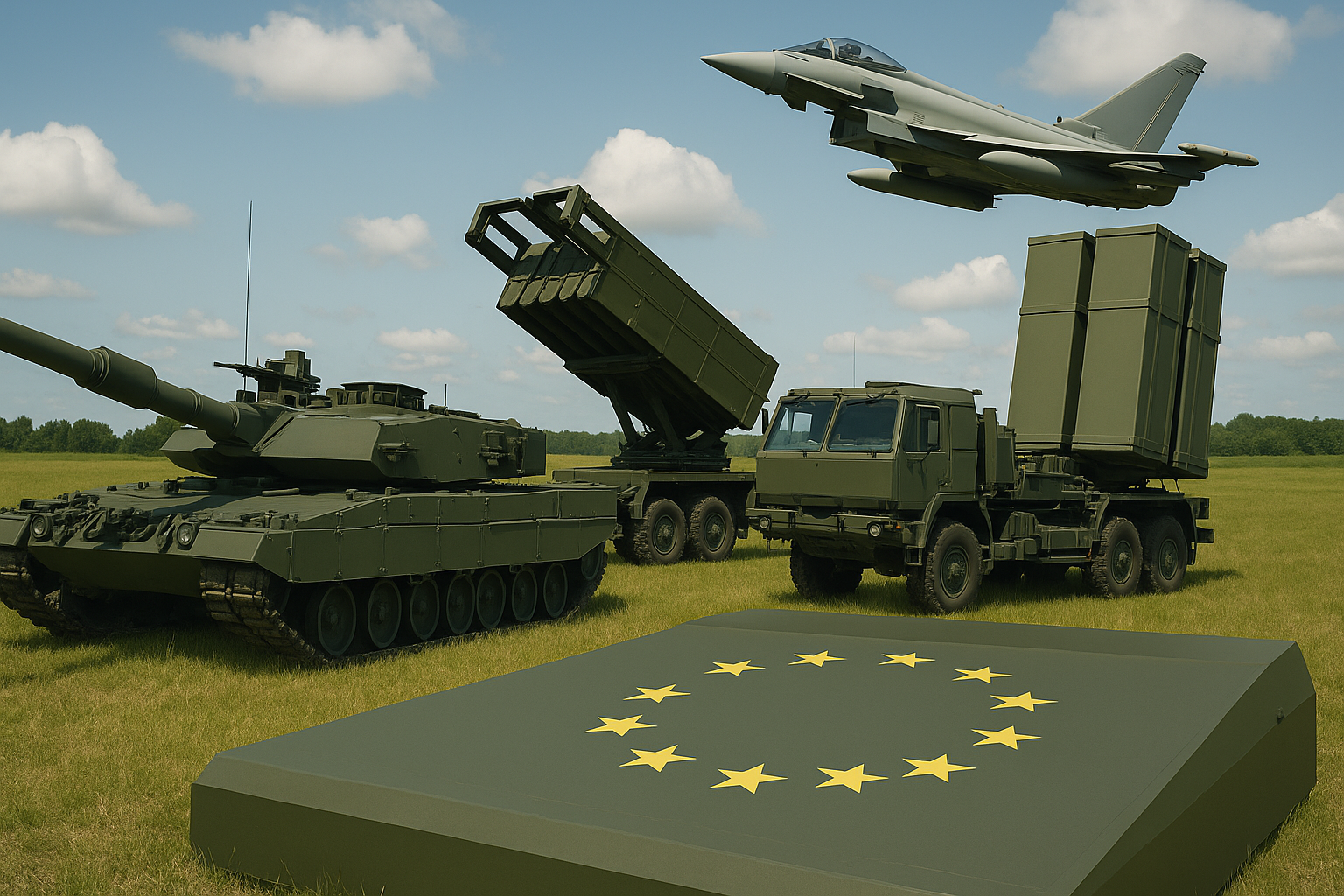 Europese militairen met Europese wapensystemen tijdens gezamenlijke oefening.