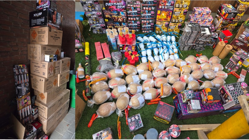 Politie treft grote hoeveelheid illegaal vuurwerk aan in carport van woning in Oss