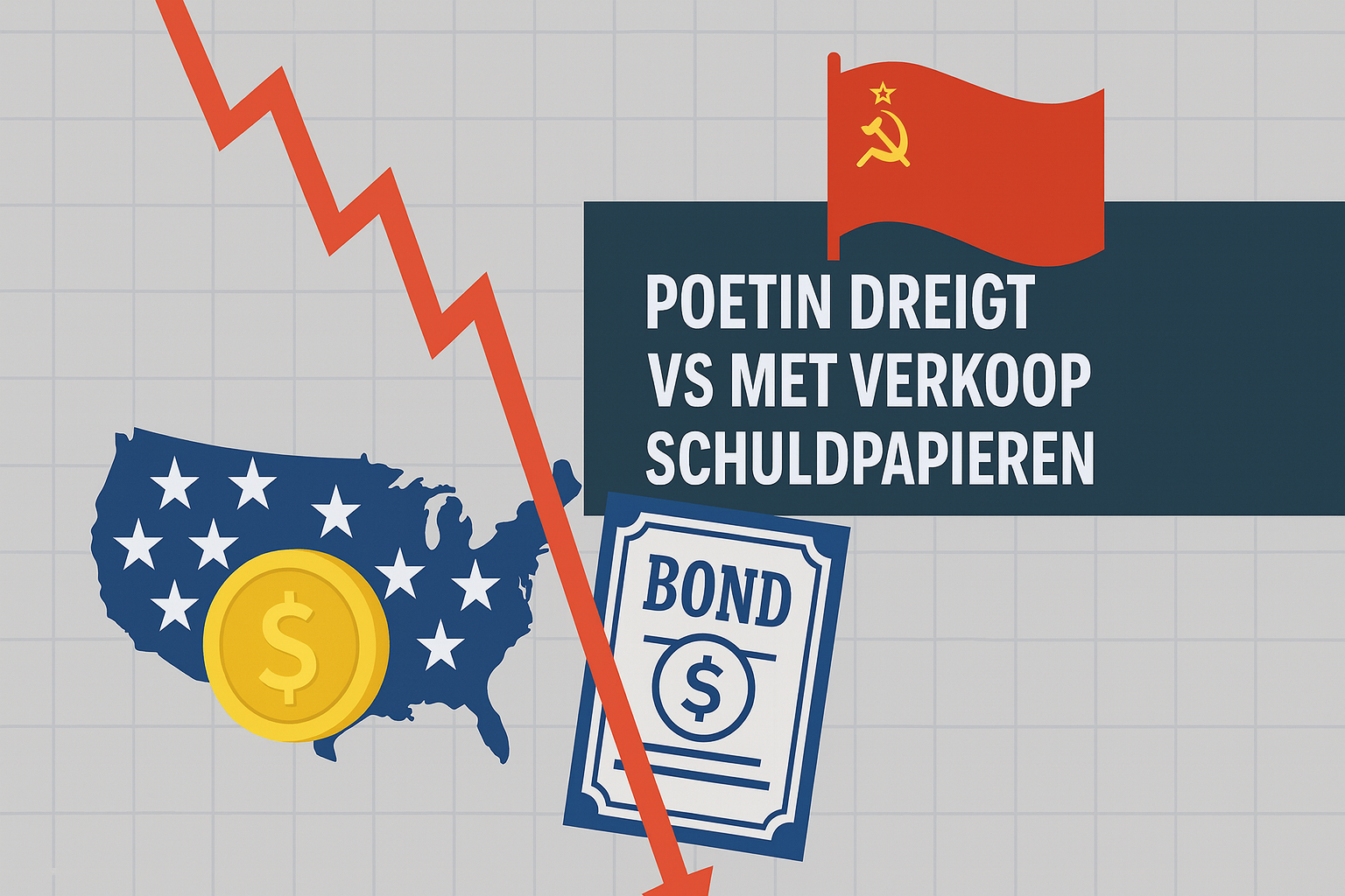 Grafiek van dreiging Rusland om Amerikaanse schuldpapieren te verkopen