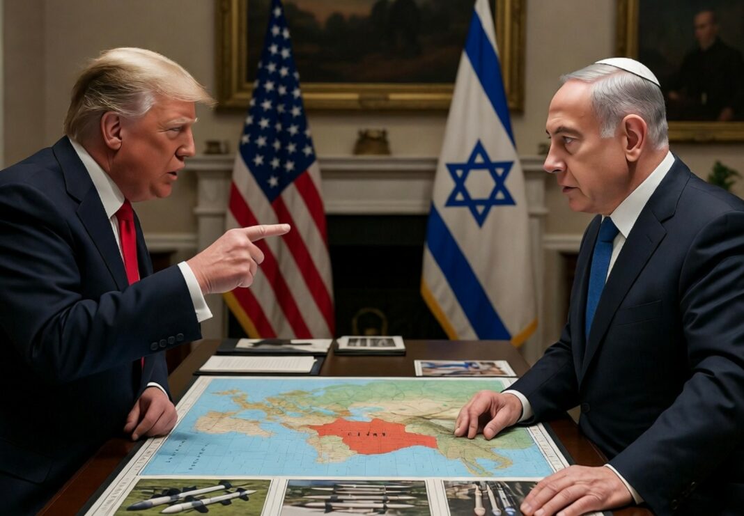 Ruzie tussen Trump en Netanyahu over aanval op Iran Donald Trump en Benjamin Netanyahu botsen over mogelijke aanval op Iran.