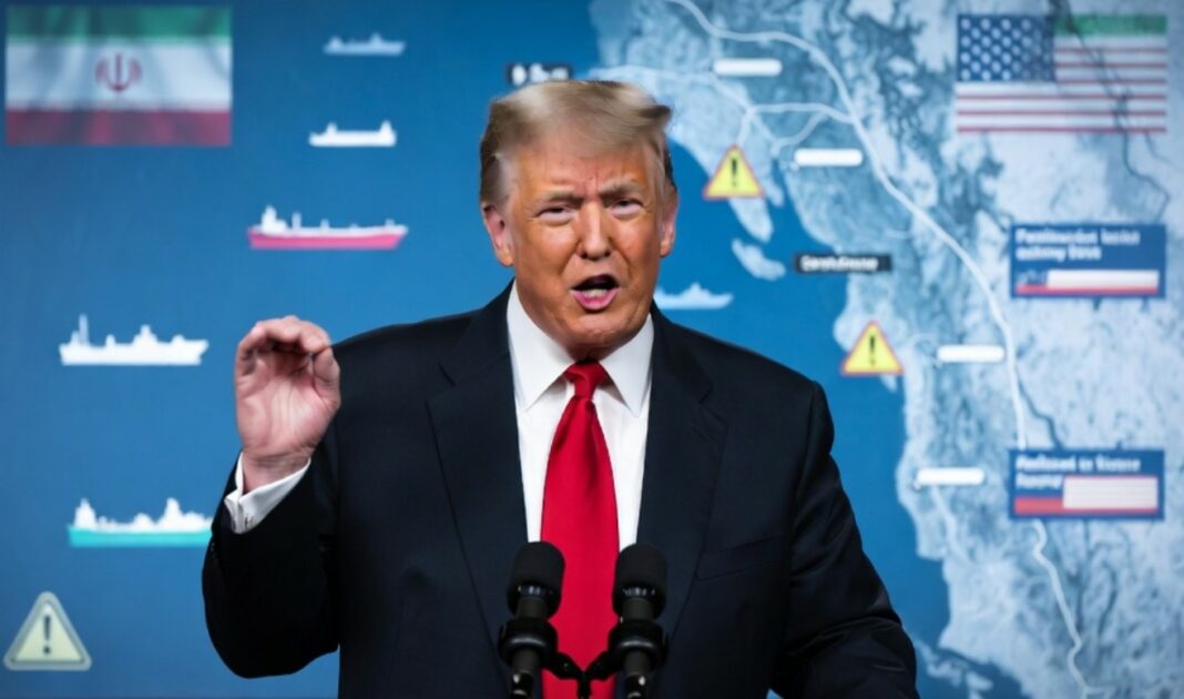 Hard dreigement Trump aan het adres van Oman Donald Trump spreekt over de impasse met Iran en de Straat van Hormuz