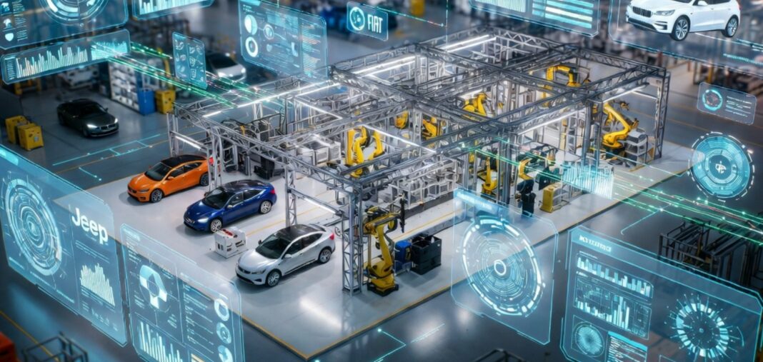 Stellantis versnelt productie met AI en digital twins Virtuele autofabriek van Stellantis met AI en digital twins voor productieoptimalisatie