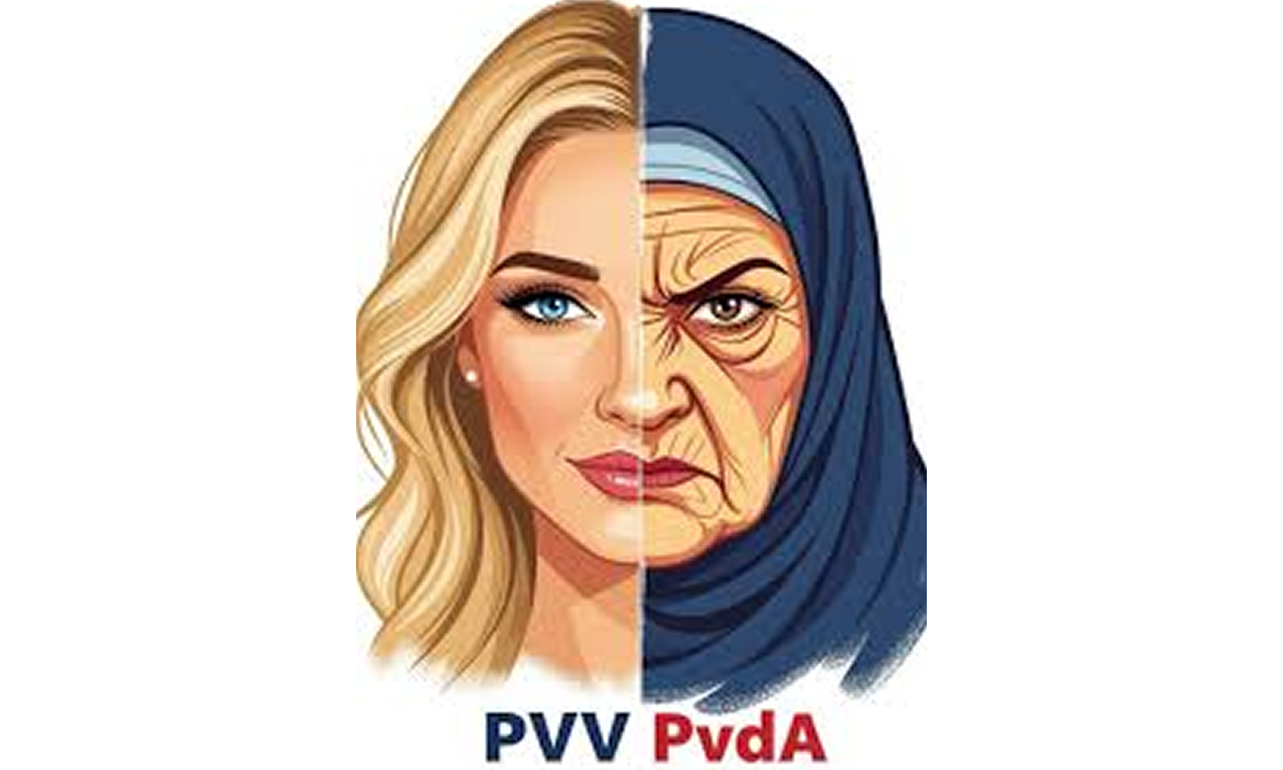 Geert Wilders wordt niet vervolgd voor een afbeelding met twee vrouwengezichten op X.
