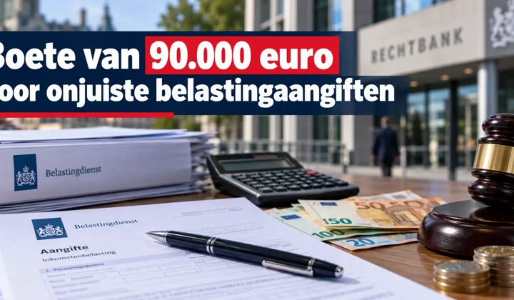 Belastingdocumenten en rekenmachine bij zaak over opzettelijk onjuiste belastingaangiften