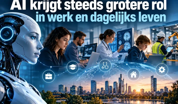 Digitale AI-technologie als symbool voor de groeiende rol van kunstmatige intelligentie