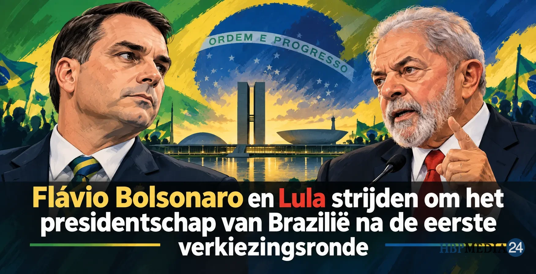 Flávio Bolsonaro en Lula strijden om het presidentschap van Brazilië na de eerste verkiezingsronde