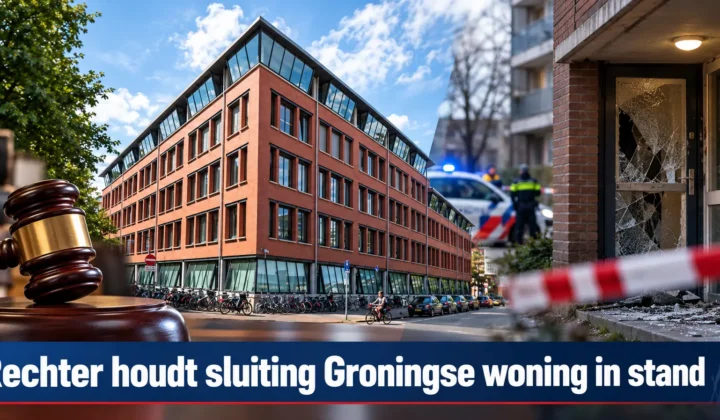 Groningse woning blijft zes weken gesloten na explosie en brand bij de portiek